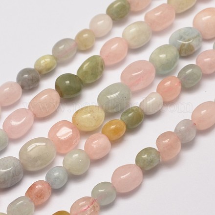 Chapelets de perles en morganite naturelle G-D803-09-1