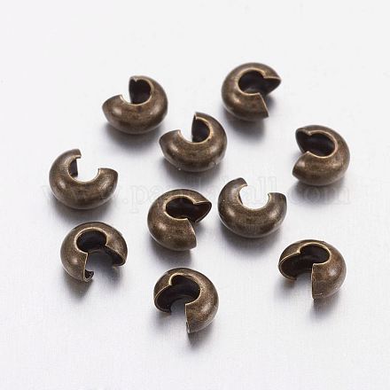 Brass Crimp Beads Covers KK-H291-NFAB-NF-1