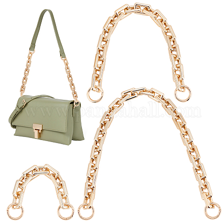 PandaHall 3 Size Bag Strap Extender Gold Chunky Chain Strap Extender Plastic Handle Bag Accessories for Purse Shoulder Bag Replacement Strap Handbag Decoration FIND-PH0004-55-1