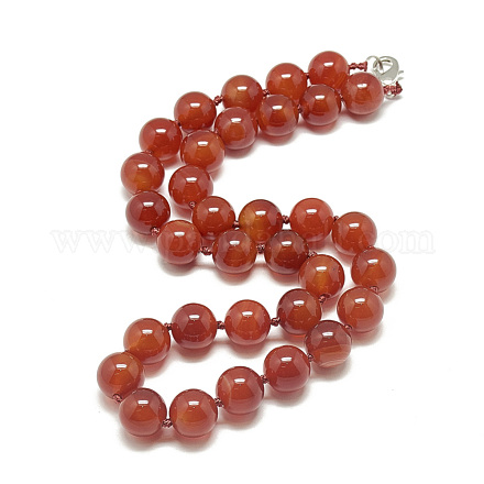 Colliers de perles naturelles cornaline NJEW-S404-16-1