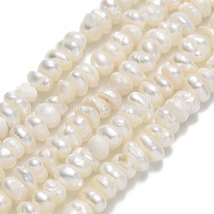 Hebras de perlas de agua dulce cultivadas naturales PEAR-A005-26-1