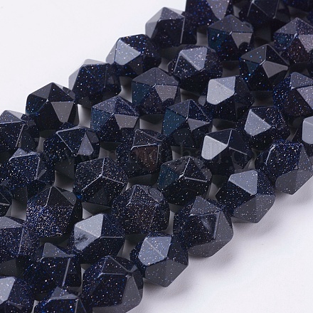 Synthetische blauen goldstone Perlen Stränge G-J372-18-10mm-1