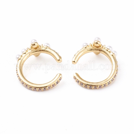 Brass Cuff Earrings EJEW-L234-004G-1