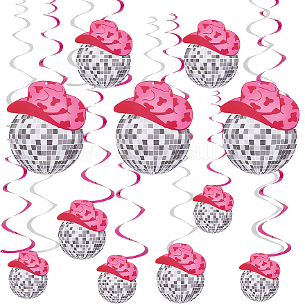 Бумажный диско-шар спиральный подвесной серпантин DIY-WH20011-36-1