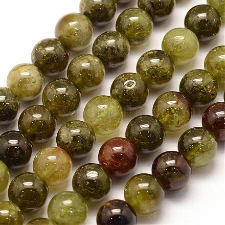 Natürlichen grünen Granat Perlen Stränge G-G661-8mm-1