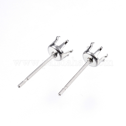 304 Stainless Steel Stud Earring Findings STAS-D448-087P-5mm-1