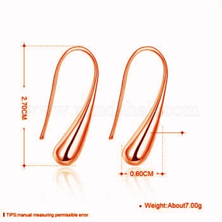 Brass Dangle Earrings EJEW-BB35206-RG-1