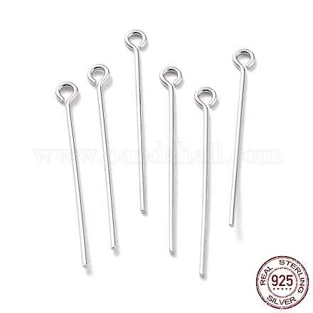 Rhodium Plated 925 Sterling Silver Eye Pins STER-M117-04A-P-1