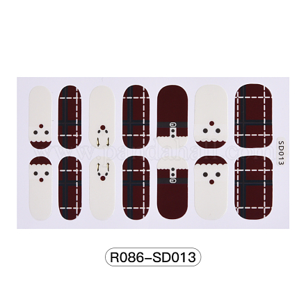 Adesivi per nail art con copertura completa a tema natalizio MRMJ-R086-SD013-1