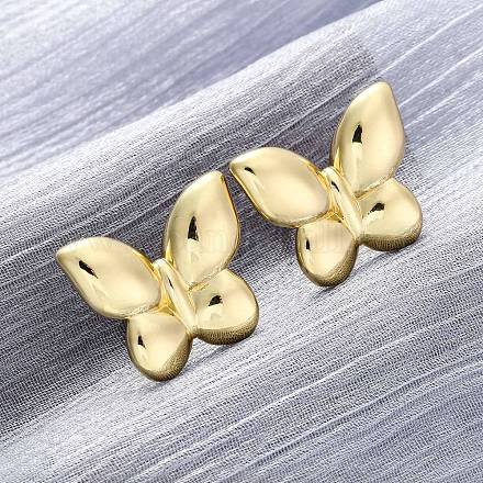 Латунь серьги EJEW-H158-05A-G-1