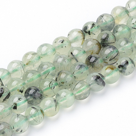 Perline Prehnite naturale fili G-Q961-03-6mm-1