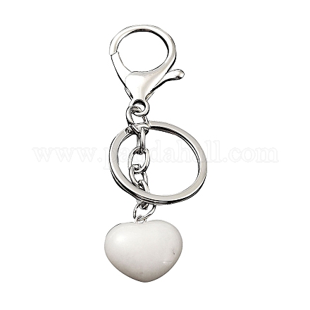 Natural White Jade Keychain KEYC-M022-04Q-1