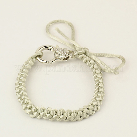 Façonnez les bracelets tressés de fils de nylon BJEW-JB00498-12-1