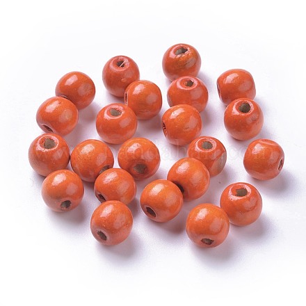 Dyed Natural Wood Beads X-WOOD-Q006-12mm-09-LF-1