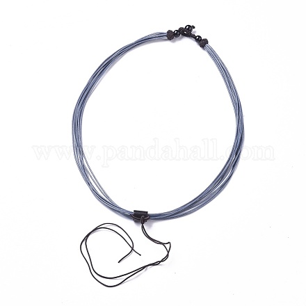 Fabricación de collar de cordón encerado ajustable MAK-L027-A01-1