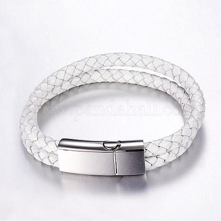 Leather Cord Bracelets BJEW-D428-10C-1
