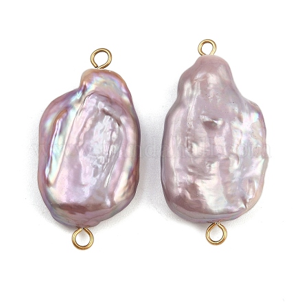 Подвески-коннекторы из натурального пресноводного жемчуга Кеши STAS-D378-14G-1