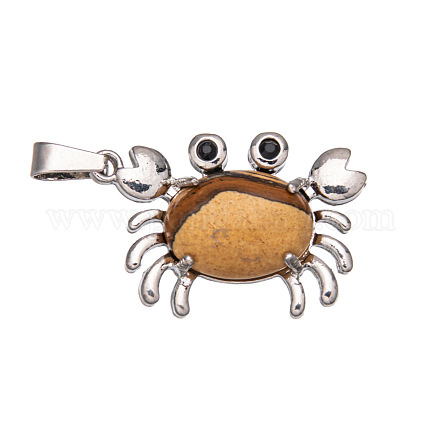 Pendentifs de jaspe avec image naturelle PW-WG77816-05-1