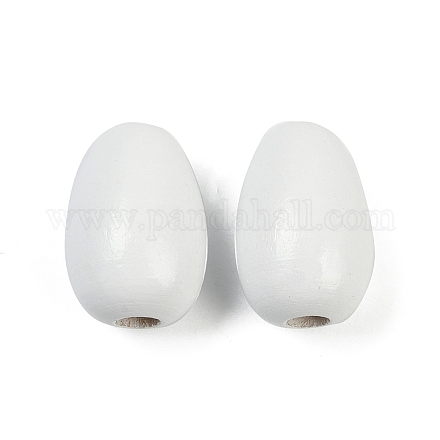 Спрей окрашены деревянные европейские бусины WOOD-F017-10F-1