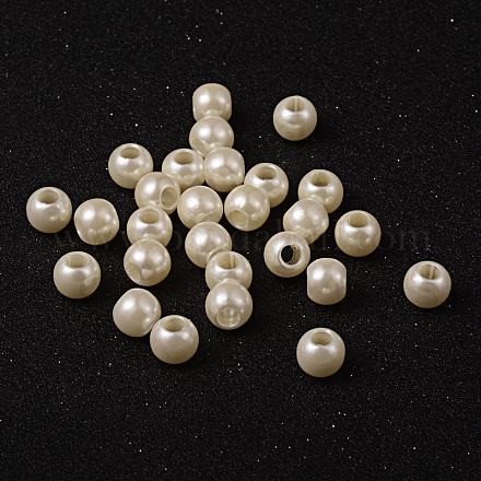 ABS Plastic Imitation Pearl European Beads X-MACR-R530-12mm-A41-1