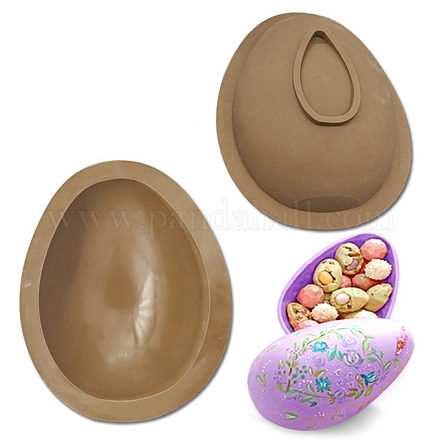 Stampi in silicone alimentare per uova a sorpresa di mezza Pasqua fai da te DIY-E060-01E-1