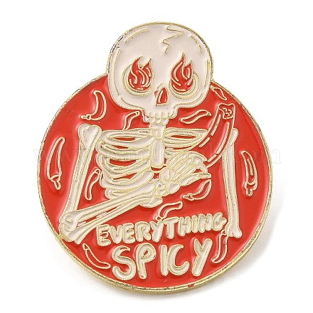 Halloween-Schädel-Emaille-Pin JEWB-E023-07G-04-1
