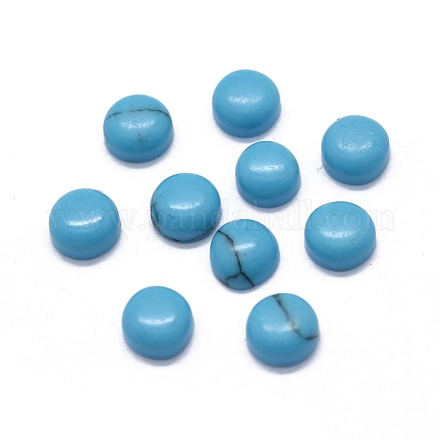 Synthetic Turquoise Cabochons G-O175-23-15-1