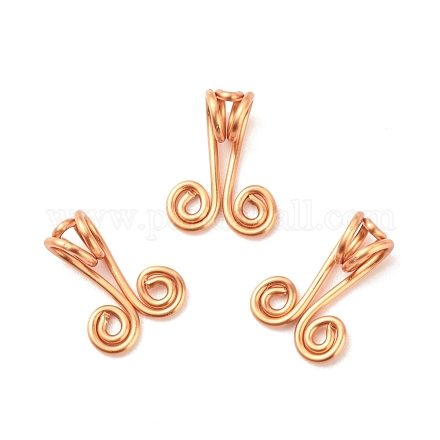 Copper Wire Ornament Hook Hangers PALLOY-JF01611-02-1