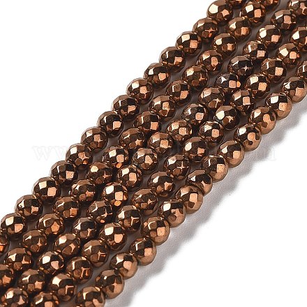 Non-magnetic Synthetic Hematite Beads Strands G-G092-4mm-1