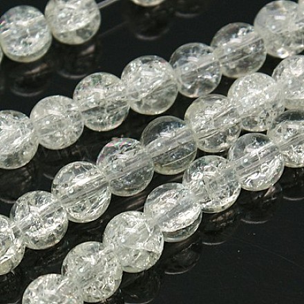 Crackle Glass Beads Strands GGC4mmY-A1-1