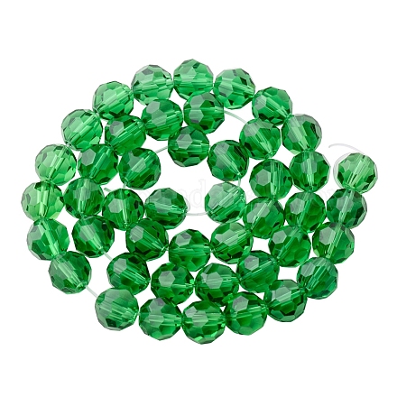 Pandahall élite ronde facettée imitation brins de perles de cristal autrichien G-PH0004-15-1
