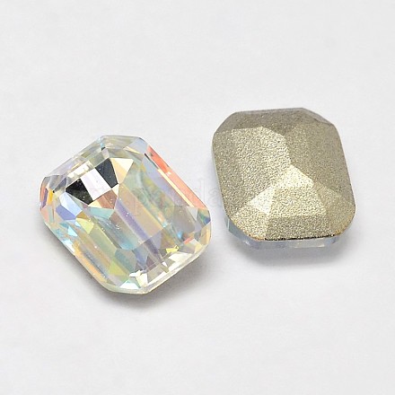 Rectángulo k9 cabujones de cristal de rhinestone GLAA-N0017-6x8-12-1