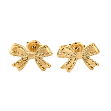 Серьги-гвоздики из нержавеющей стали 304 с ионным покрытием (IP) EJEW-G395-05G-1