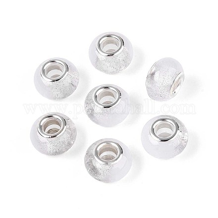 Прозрачные европейские бусины-рондель из смолы RESI-N044-02L-1