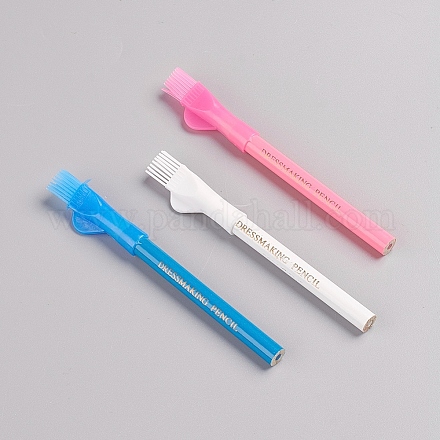 Crayons de tissu à coudre avec capuchon de brosse TOOL-WH0121-17-1