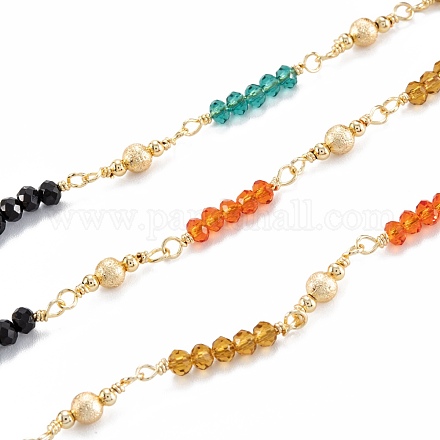 Handgefertigte Perlenketten aus Messing CHC-M021-14LG-1