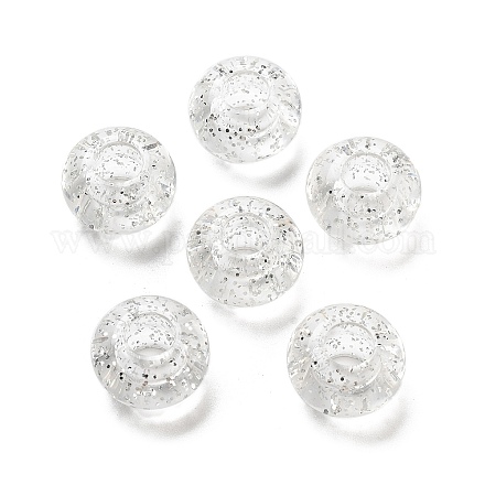 Прозрачного акрилового Европейский бисером TACR-P009-A01-01-1