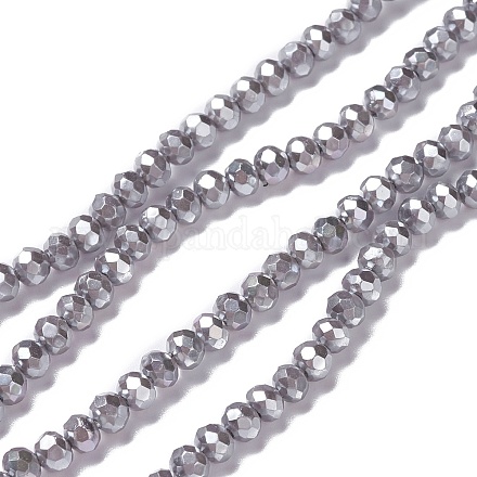 Opaque Glass Beads Strands GLAA-H022-02G-1