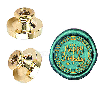 Wax Seal Brass Stamp Head AJEW-WH0209-505-1
