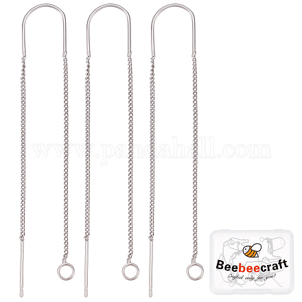 Beebeecraft 10Pcs Brass Stud Earring Findings KK-BBC0004-10-1