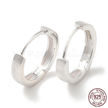 999 orecchini a cerchio in argento sterling da donna EJEW-G372-01S-1