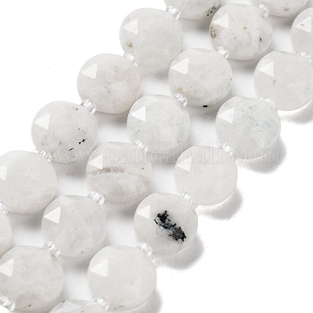 Brins de perles de pierre de lune arc-en-ciel naturel G-NH0004-023-1