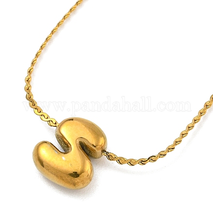 Ожерелья с подвесками из нержавеющей стали 304 с микропаве из кубического циркония NJEW-H017-01G-S-1