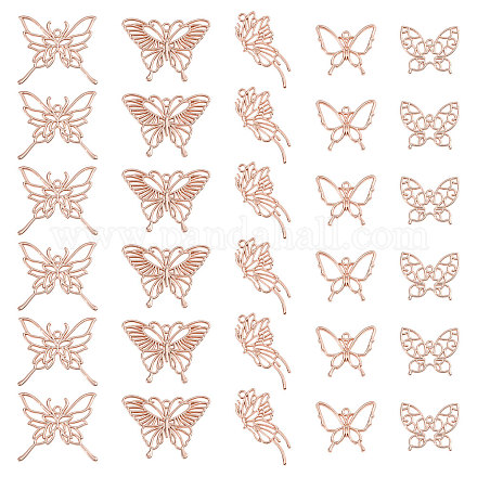 5 стиль бабочка цинковый сплав открытый ободок подвески FIND-CA0009-52RG-1