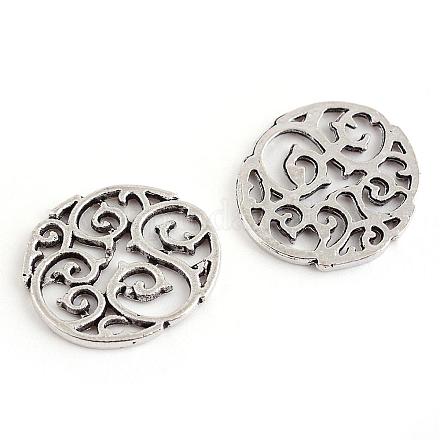 Tibetan Style Alloy Filigree Joiners TIBE-S298-030AS-LF-1