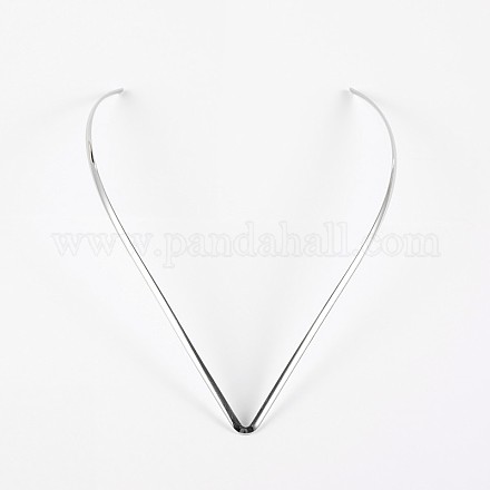 201 Stainless Steel Torque Necklace Making STAS-P079-02P-1