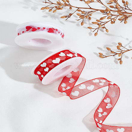 10м 2-цветная полиэстеровая шифоновая лента ORIB-LP0003-80A-1