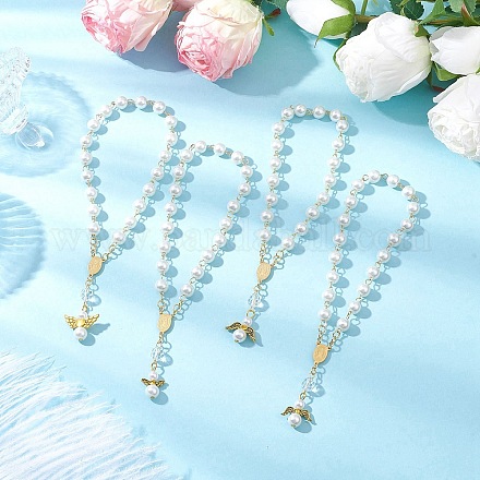 Браслеты с подвесками в виде ангела из сплава в тибетском стиле BJEW-JB11775-1