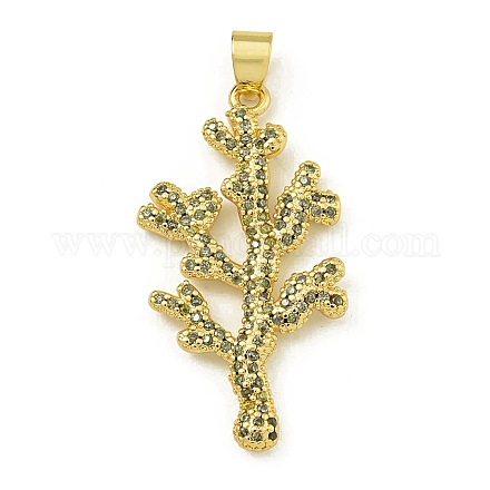 Подвески из кубического циркония с покрытием из латуни KK-U029-11G-05-1
