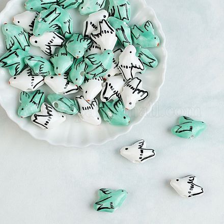 Фарфоровые бусины ручной работы&nbsp;PORC-C010-04-1